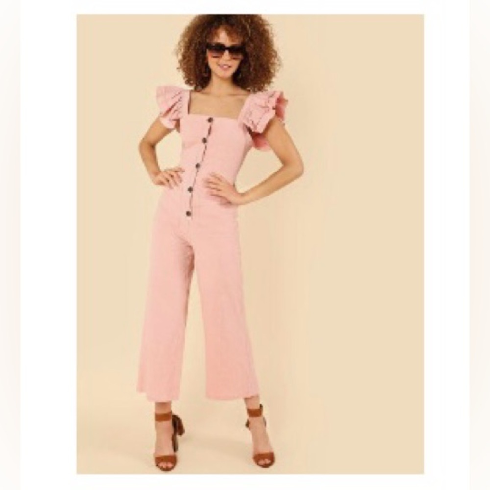 Pink Ruffled Jumpsuit